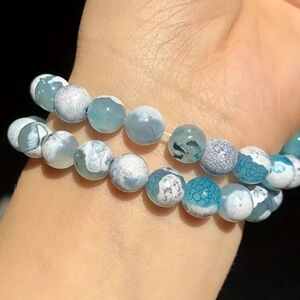 🆕New Blue Dream Dragon Vein Gemstone Bracelet-8mm